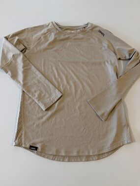 UNRL Youth Medium Tan Performance Long Sleeve Athletic Shirt